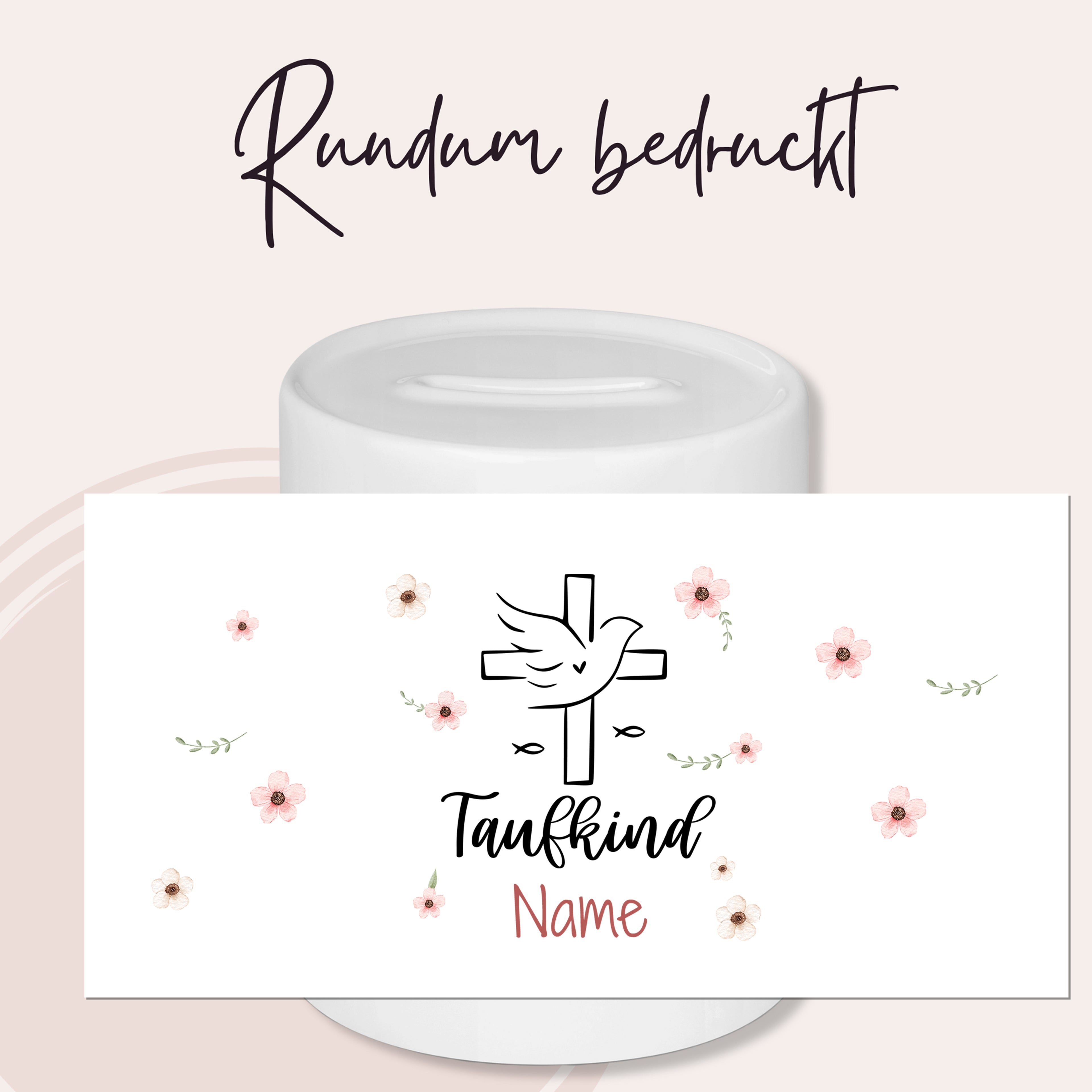 Spardose Taufe mit Taube - Für ein gesegnetes Leben