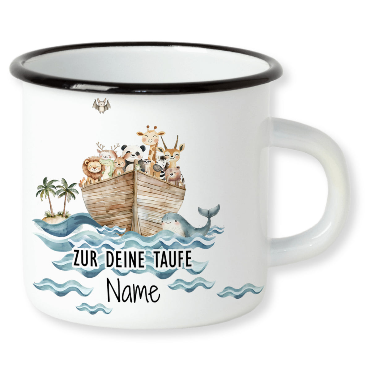 Emaile Becher Arche Noah zur Deine Taufe