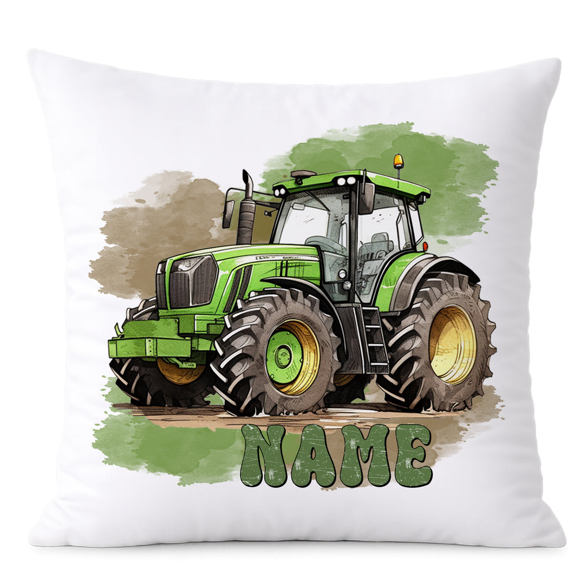 Personalisiertes Kissen für Jungen Trecker Traktor mit Namen