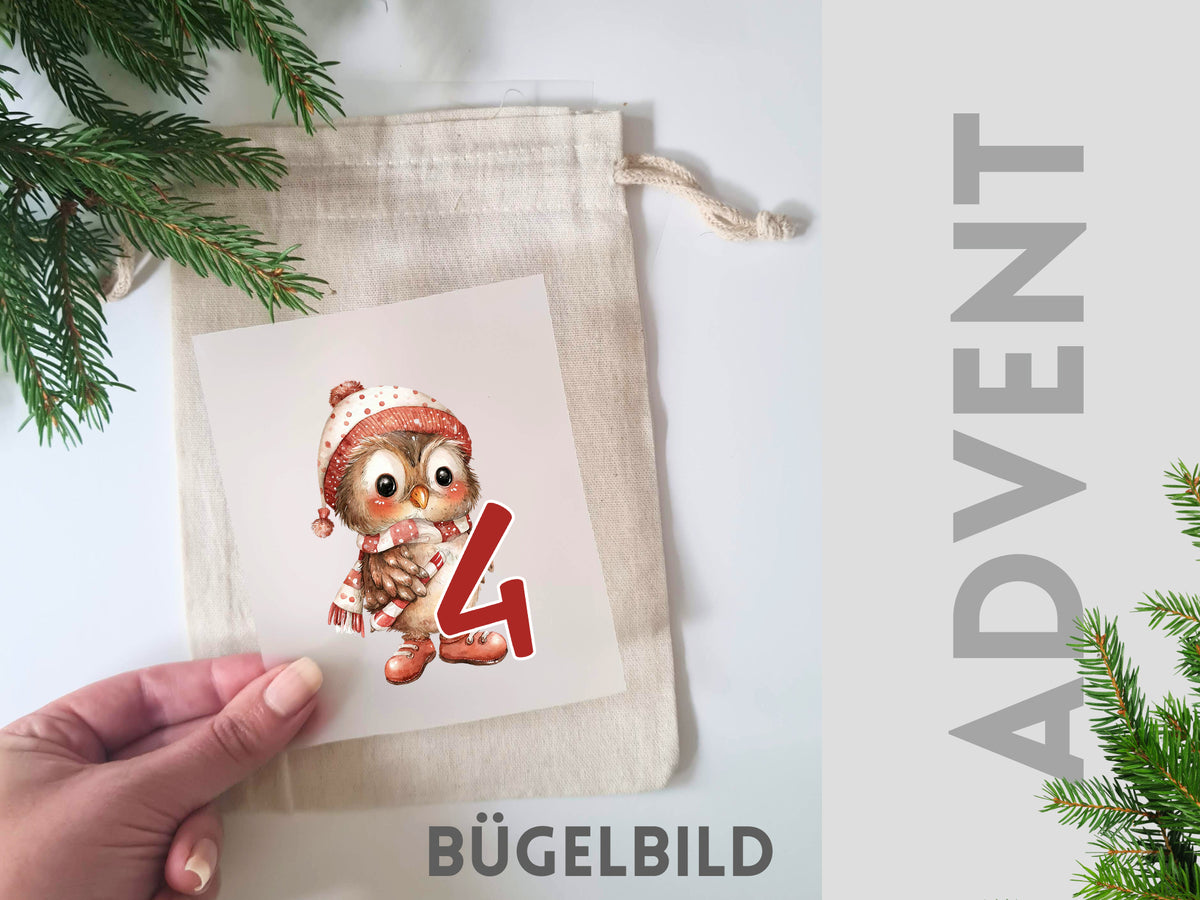 Adventskalender Waldtiere in Rot