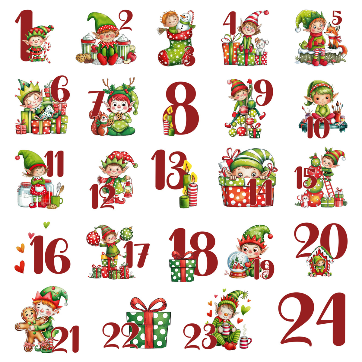 Adventskalender Fröhliche Weihnachtswichtel
