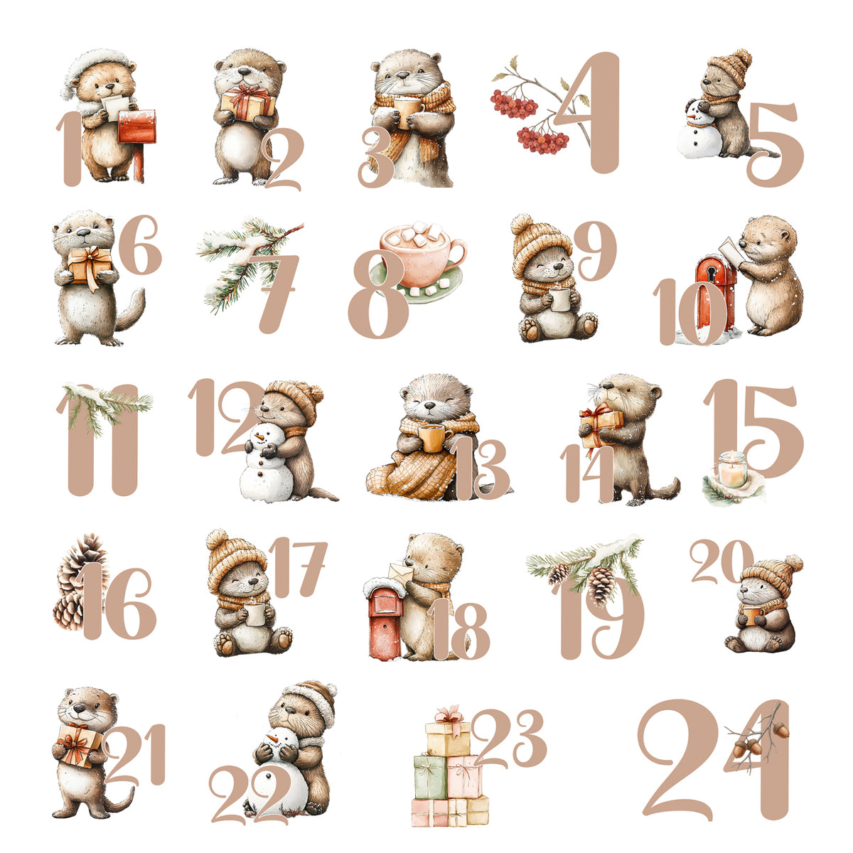 Adventskalender Otter im Winter