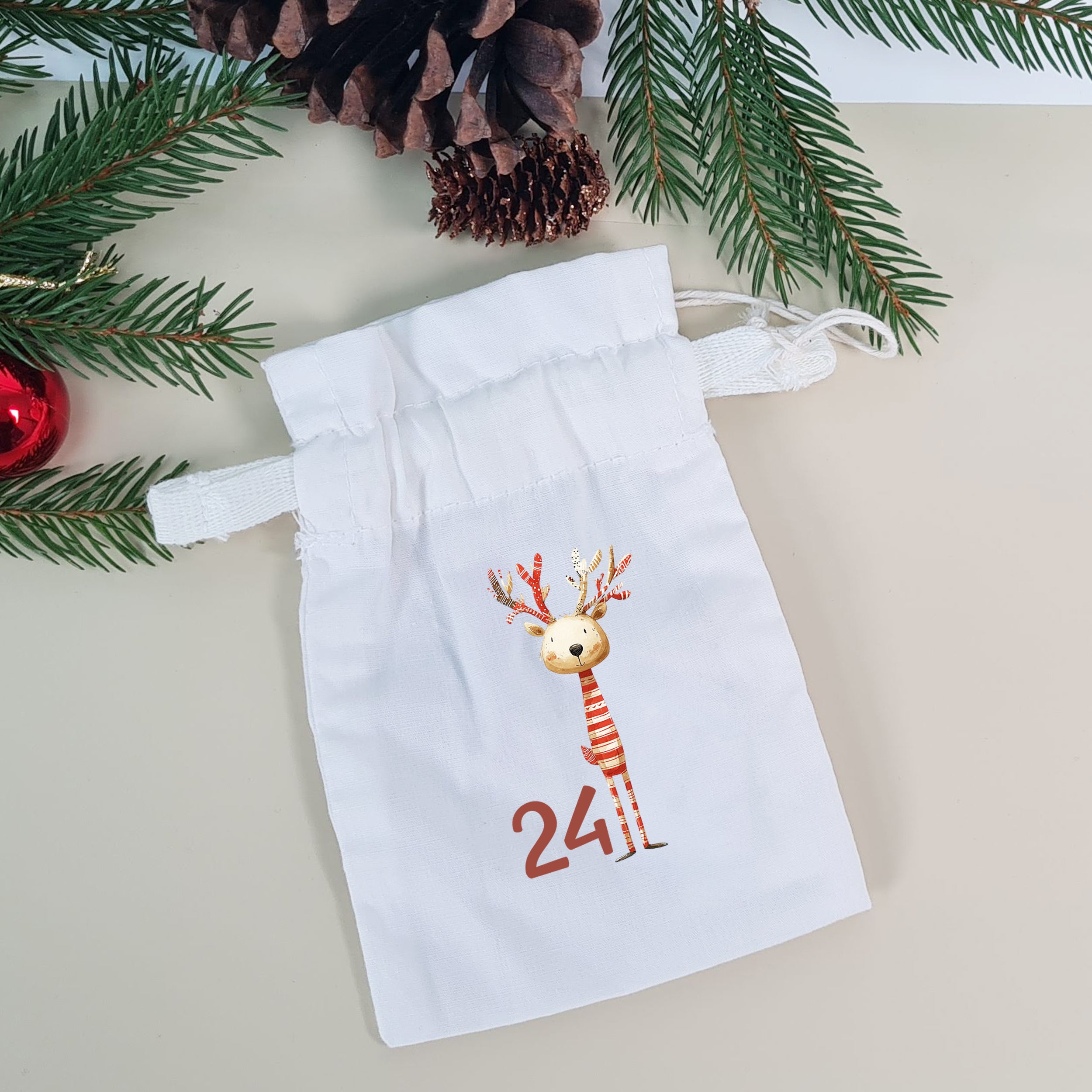 Bügelbilder für Adventskalender Weihnachtsrentiere