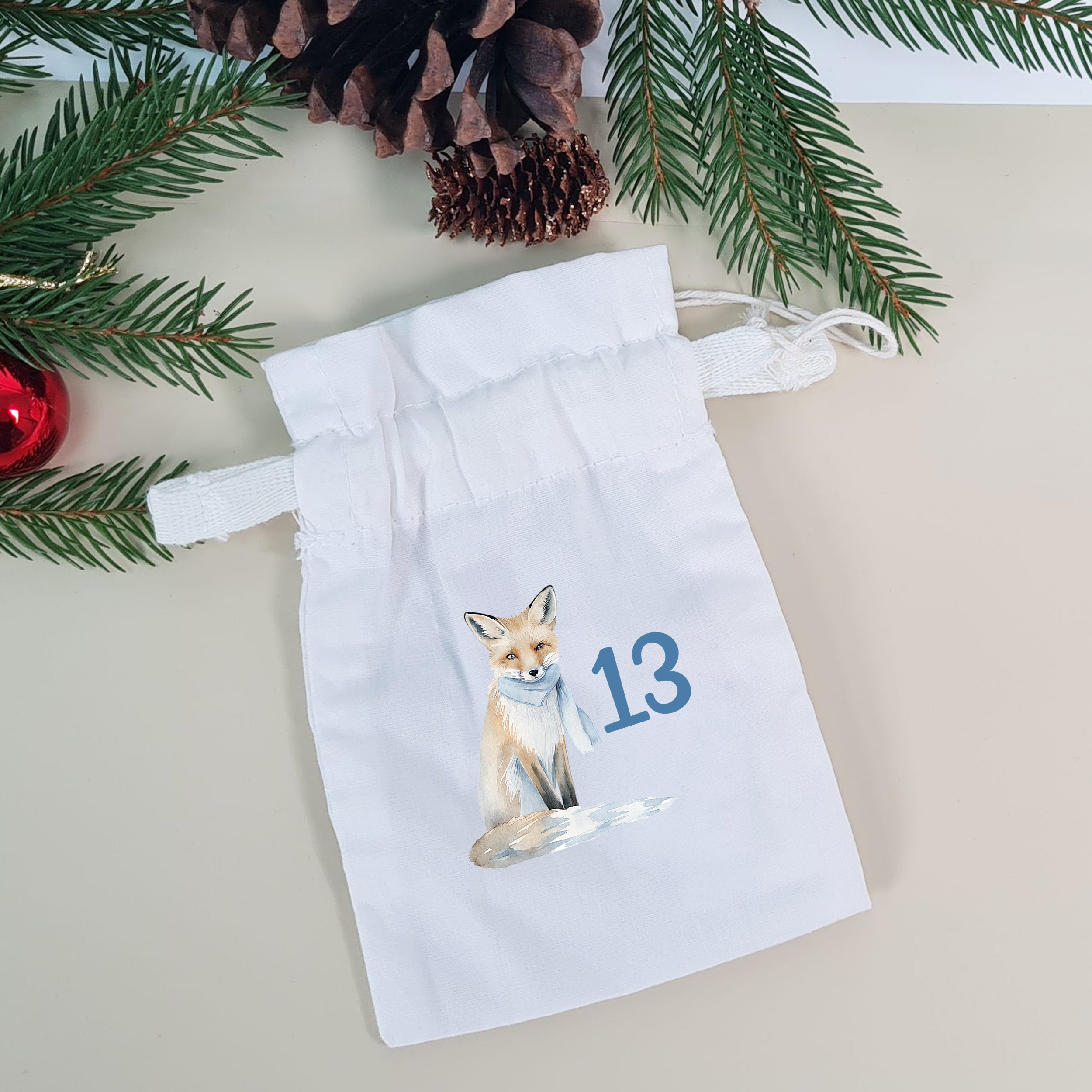Bügelbilder für Adventskalender Winterzauber in Blau
