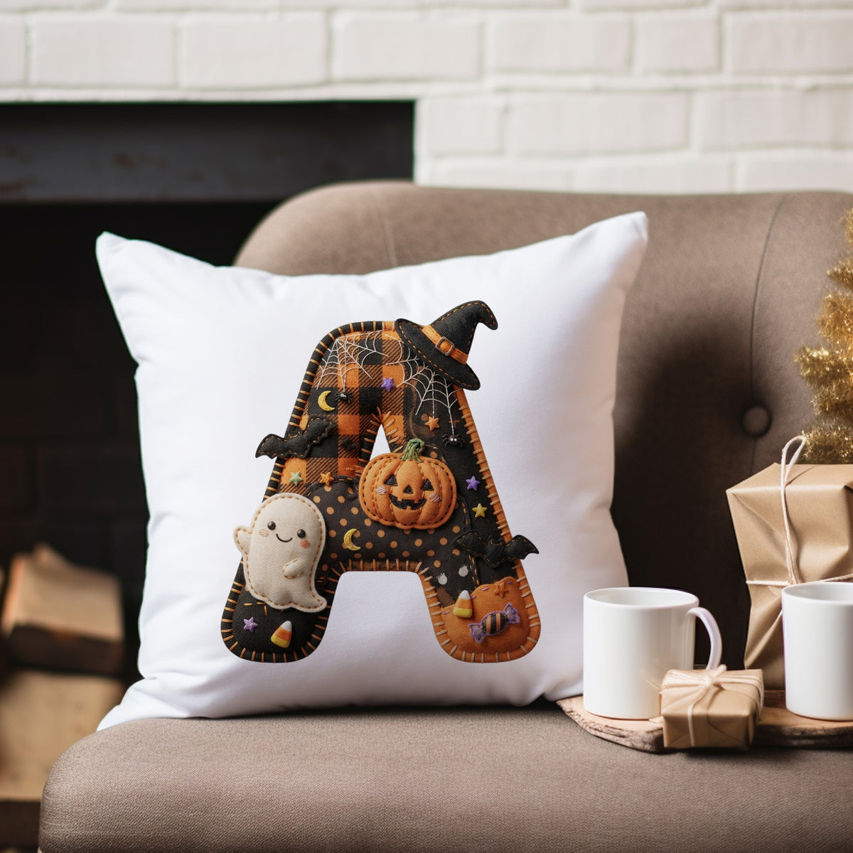 Kissenbezug mit Halloween-Motiv A