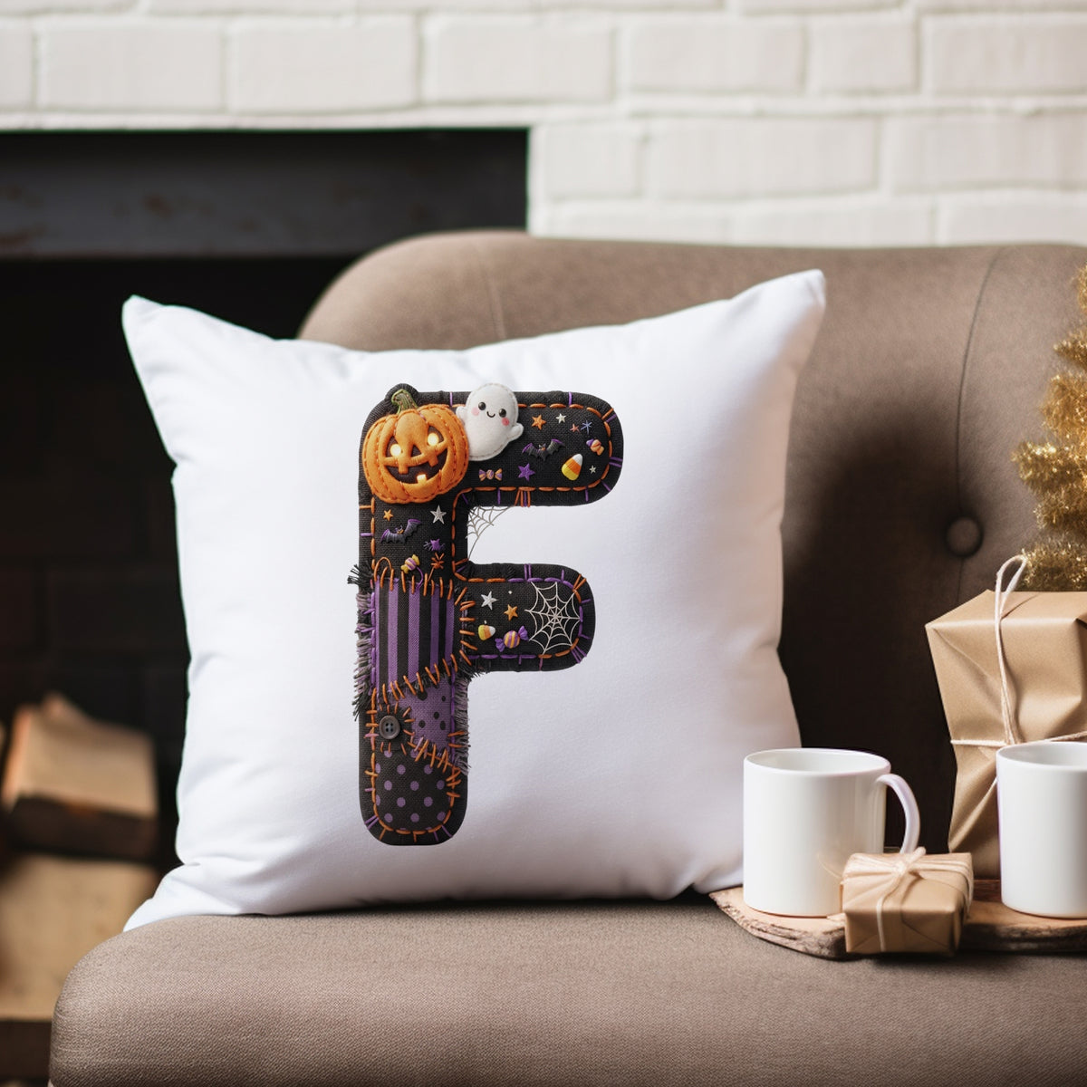 Kissenbezug mit Halloween-Motiv F