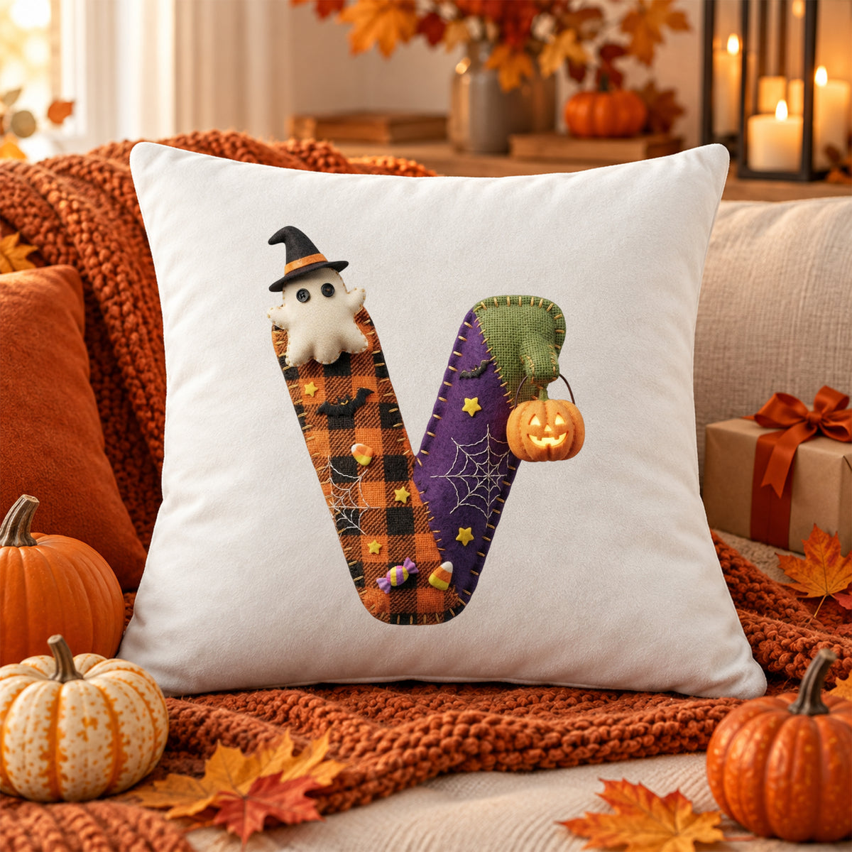 Kissenbezug mit Halloween-Motiv V