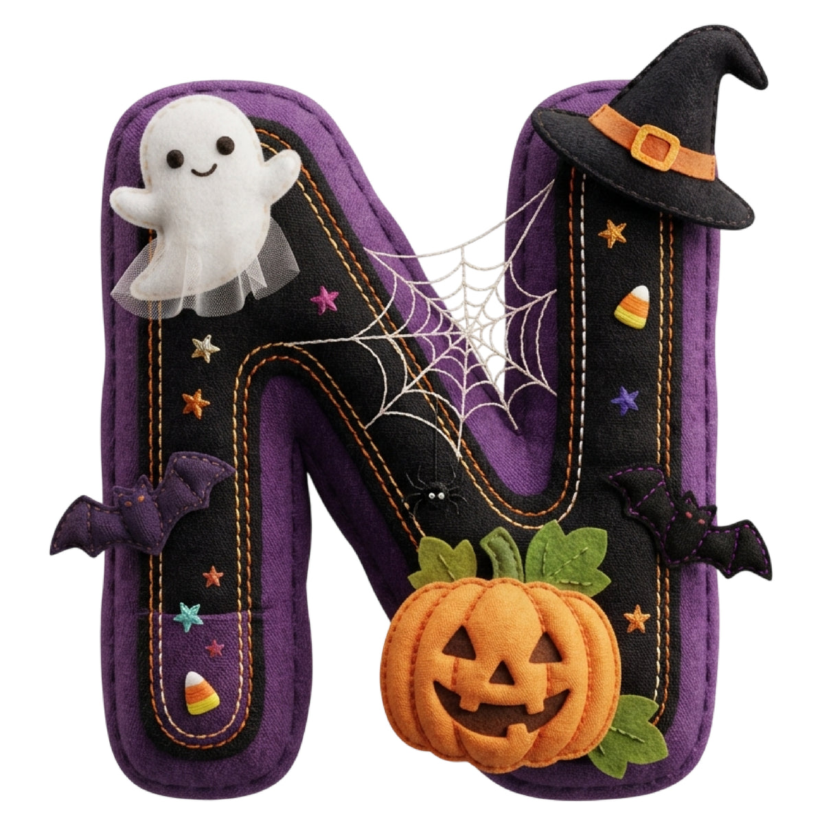 Turnbeutel Halloween Buchstabe N - Für gruselige Abenteuer