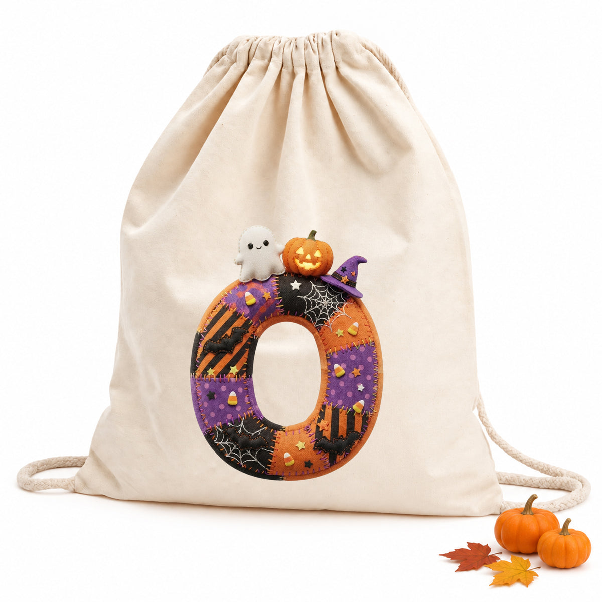 Turnbeutel Halloween Buchstabe O - Fröhliche Gruselzeit