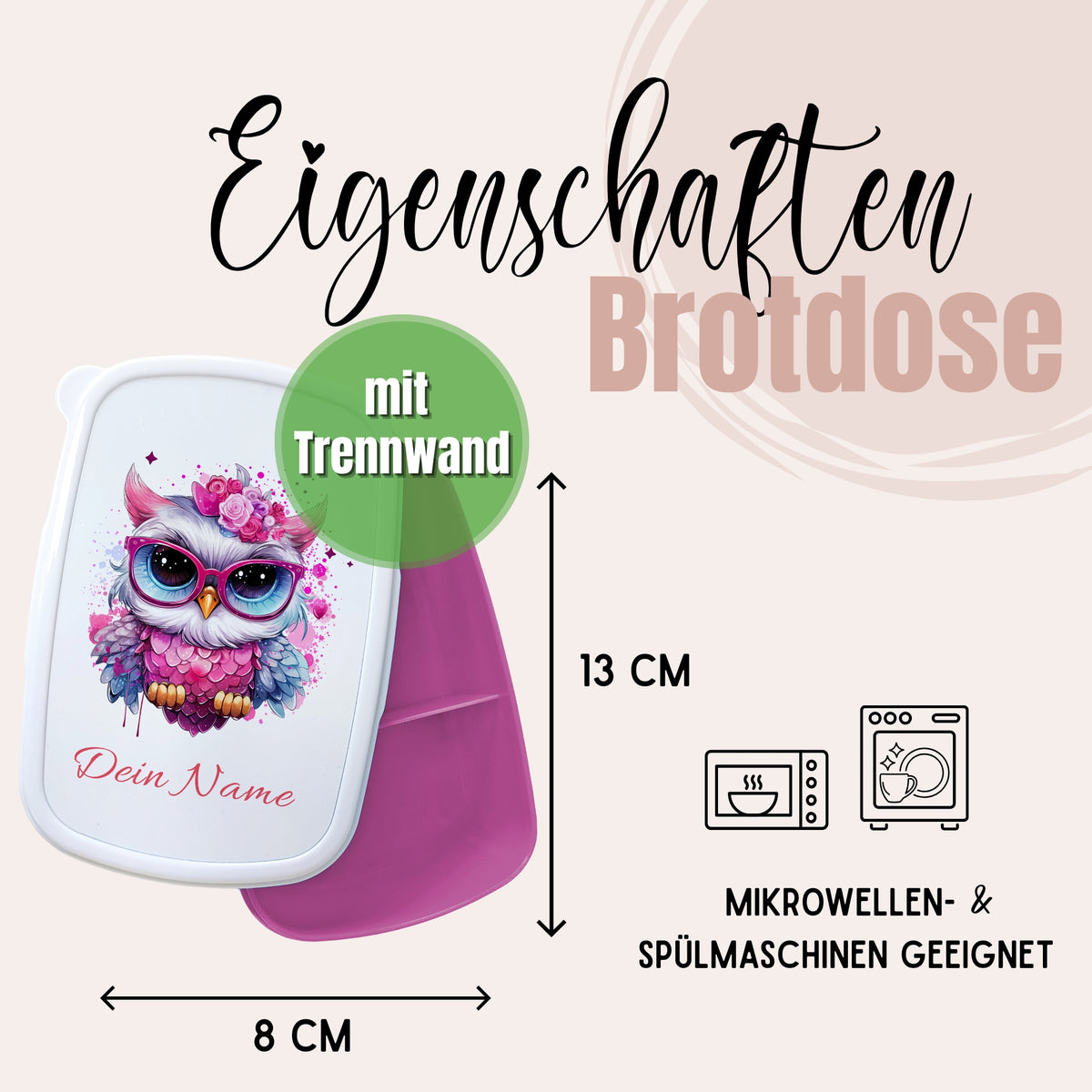 Das kleine 1x1 Brotdose Einhorn-Motiv