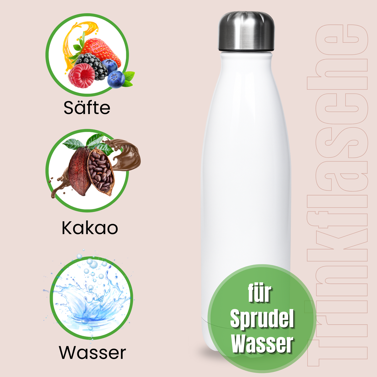 Thermosflasche mit Fußball-Motiv 500ml