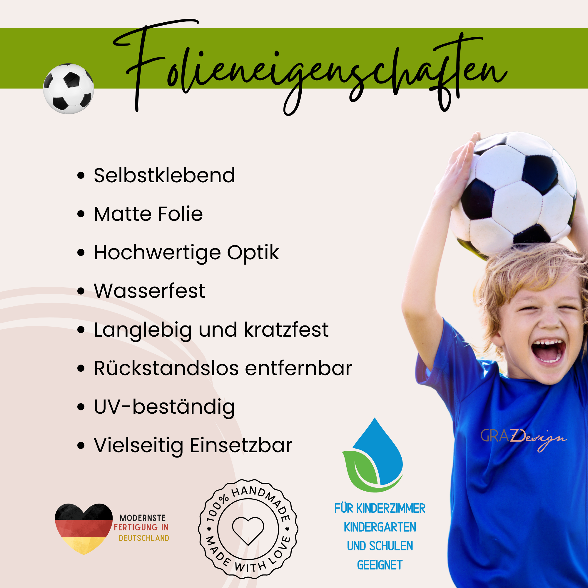 Wandtattoo Fußball