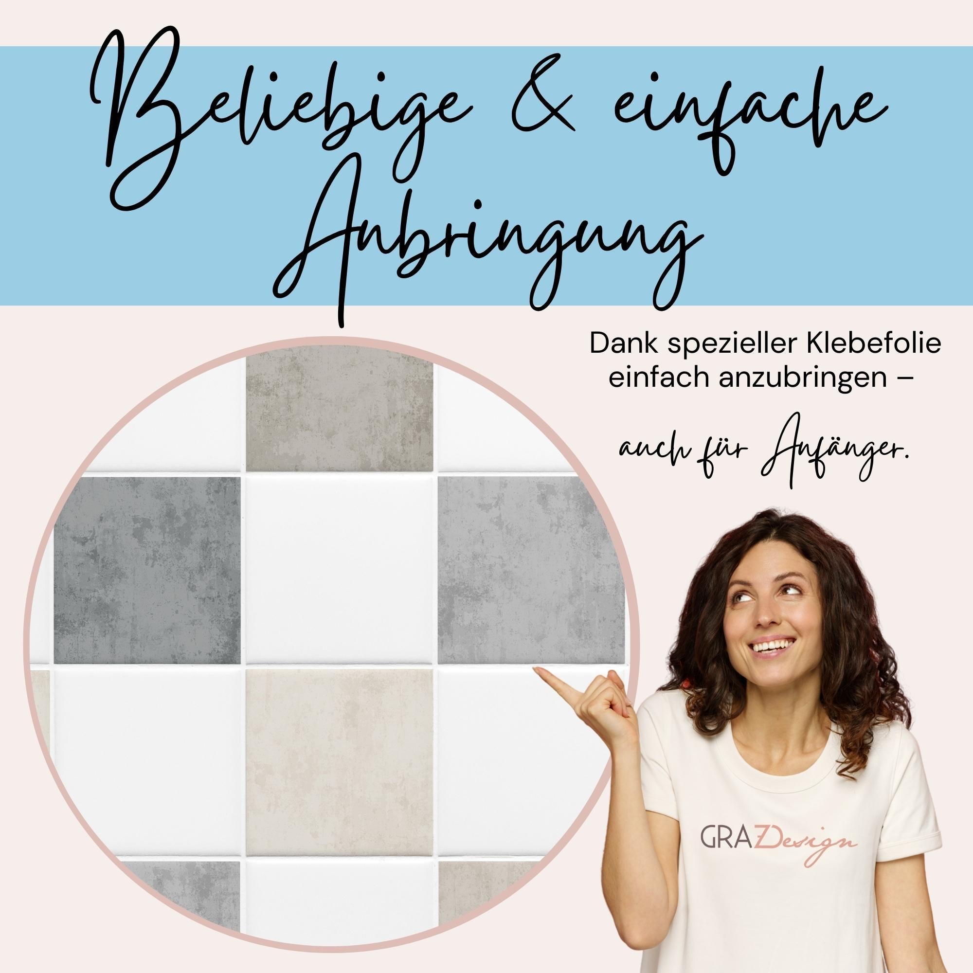 Fliesenaufkleber Kreidetafel Design 12 Stück