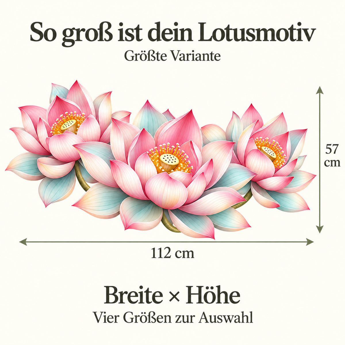 Sanfter Blütenbogen Wandtattoo – Motivgröße im warmen Referenzstil