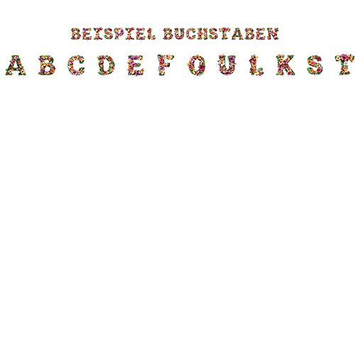 Müslischale mit Blumen Schrift