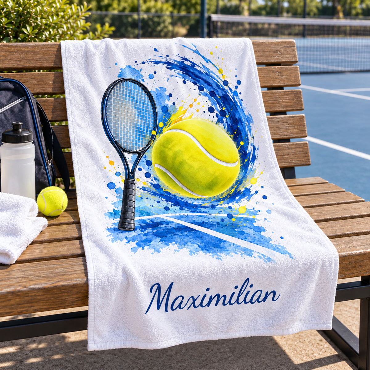 Personalisiertes Tennis-Handtuch Ball – Ansicht 8