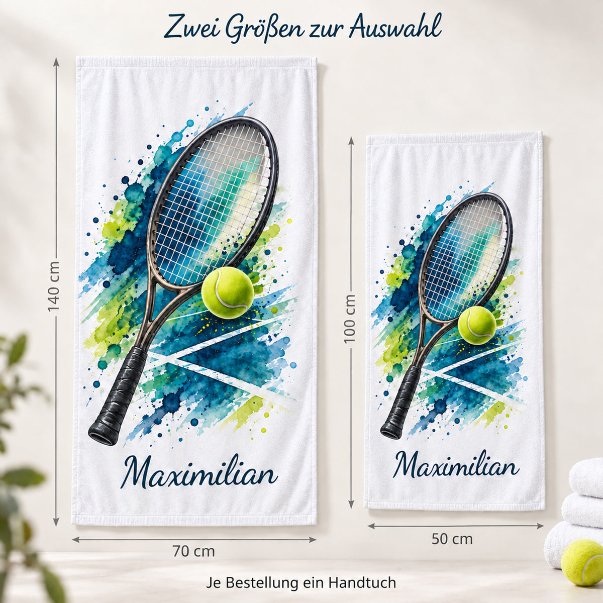 Personalisiertes Tennis-Handtuch Smash – Ansicht 3