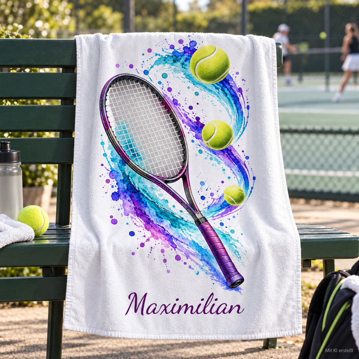 Personalisiertes Tennis-Handtuch Topspin – Ansicht 2