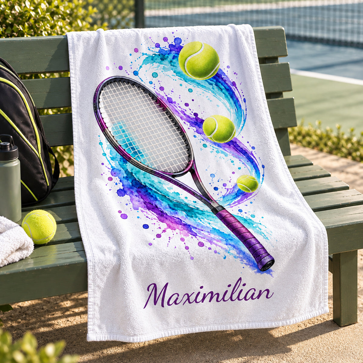 Personalisiertes Tennis-Handtuch Topspin – Ansicht 8