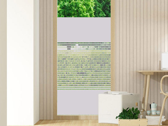 Fensterfolie Streifen auf Glasfläche