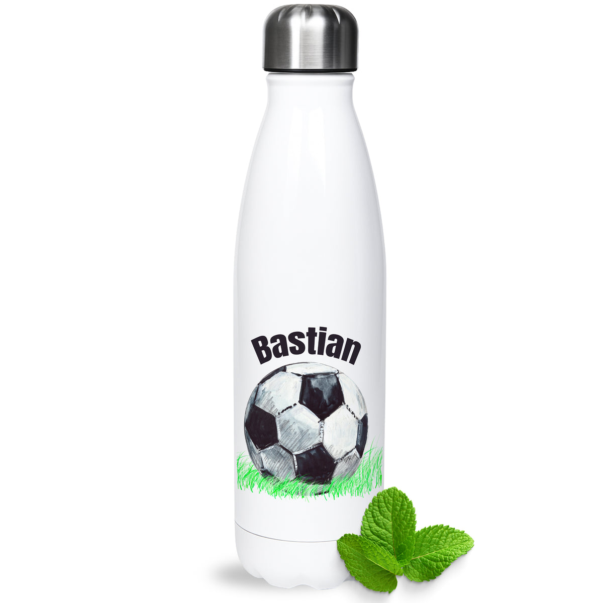 Trinkflasche Fussball mit Namen