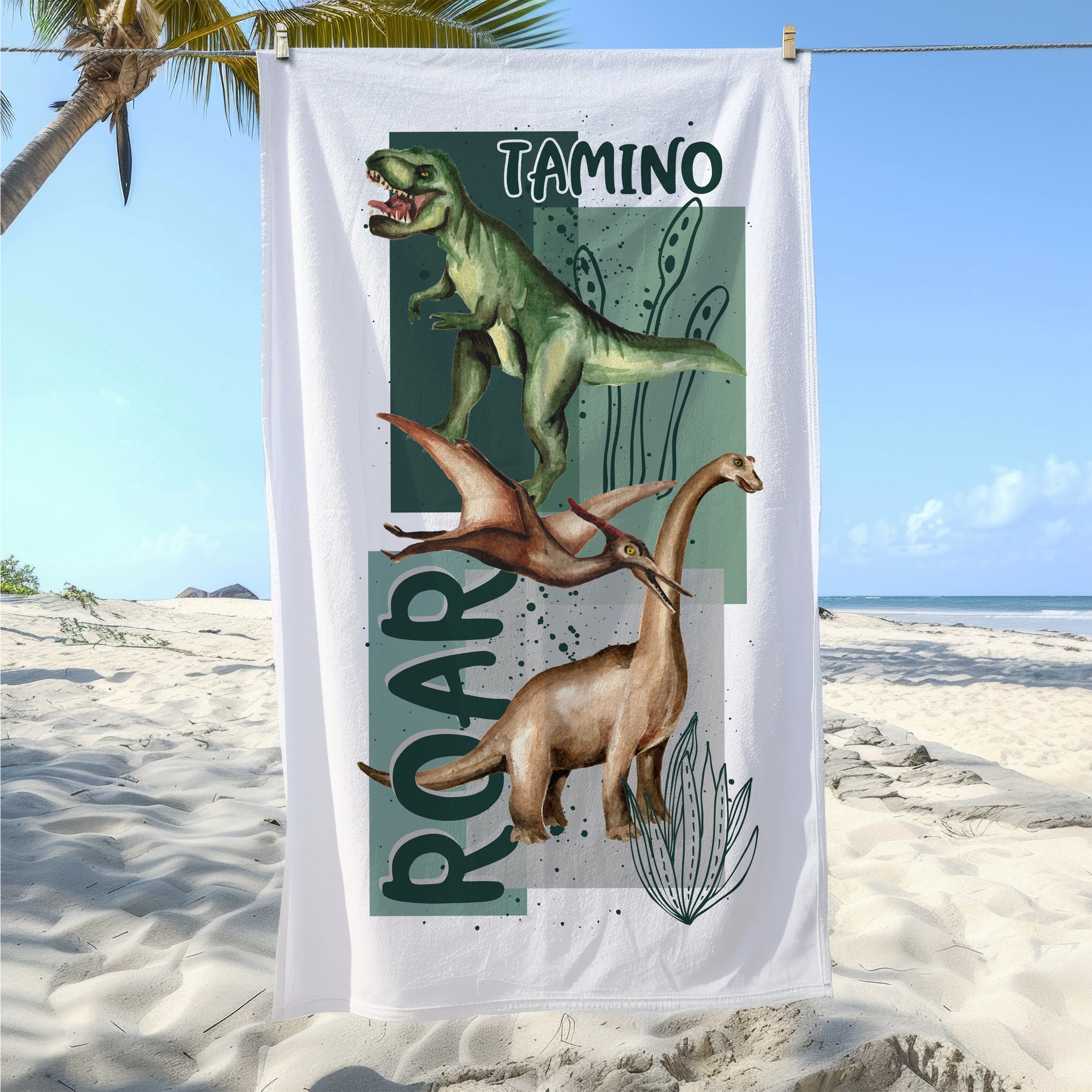 Handtuch Dinosaurier