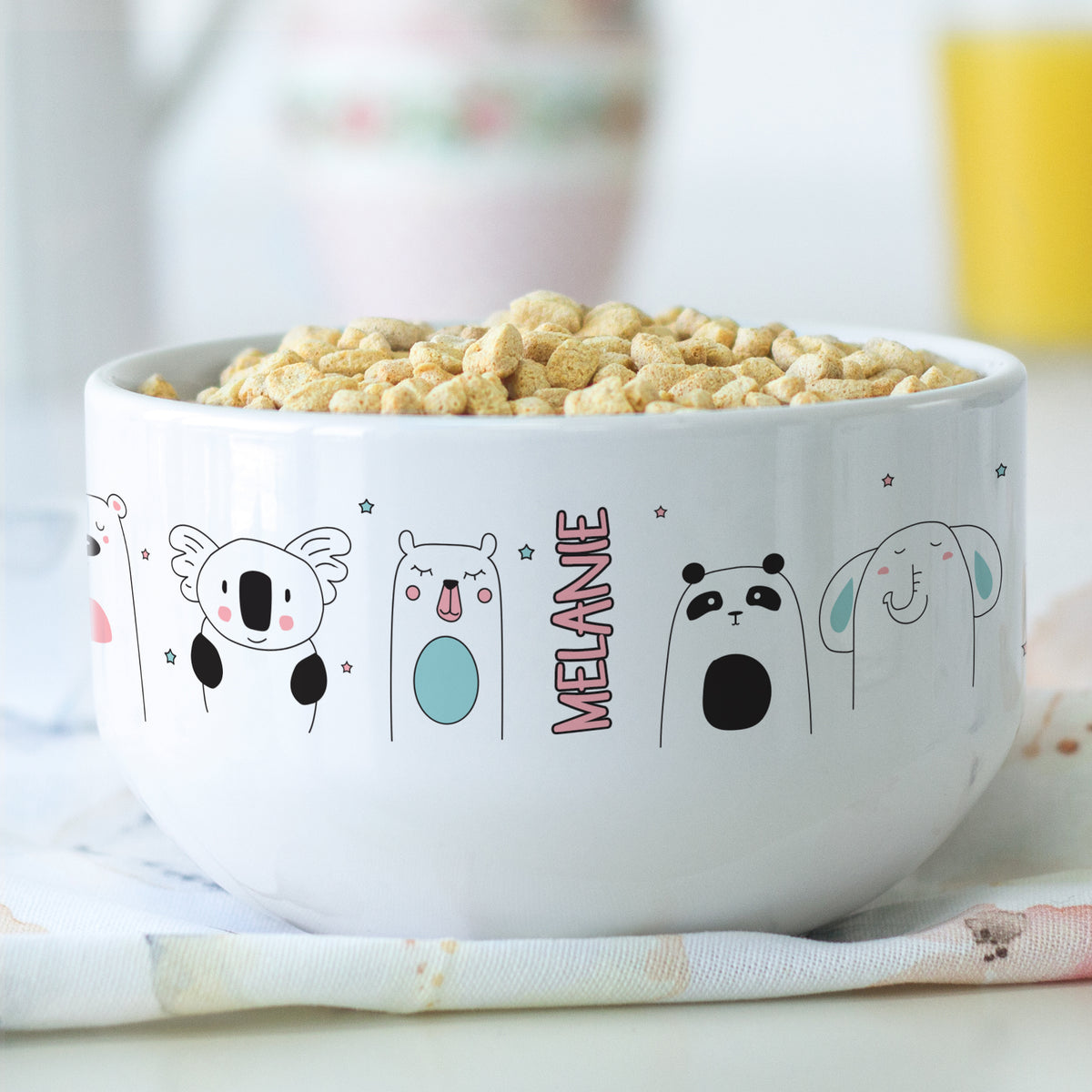 Müslischale mit Tiermotiven