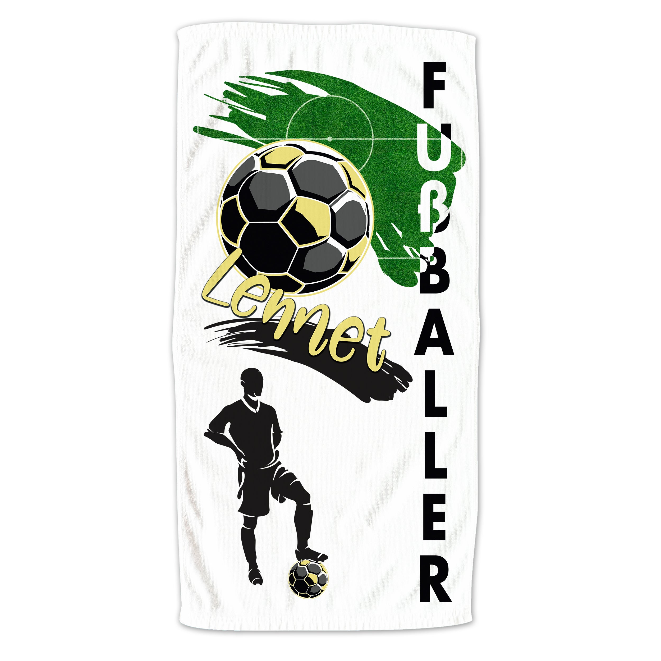 Handtuch Fußballer in grün
