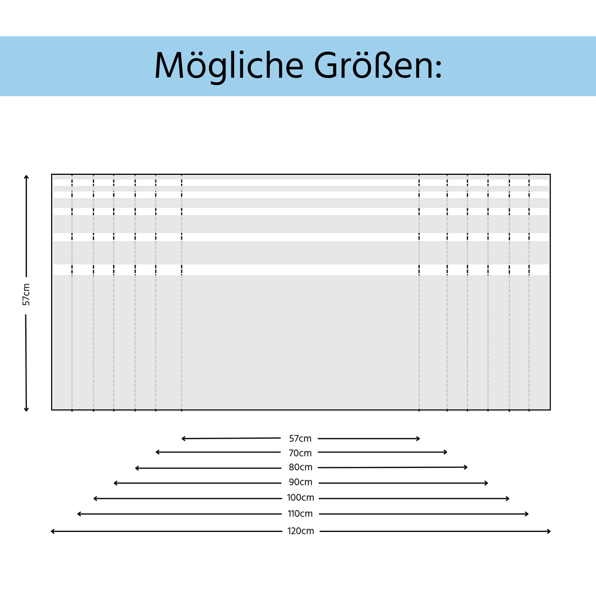 Fensterfolie Sichtschutz Streifen – Übersicht der verfügbaren Größen und Maße