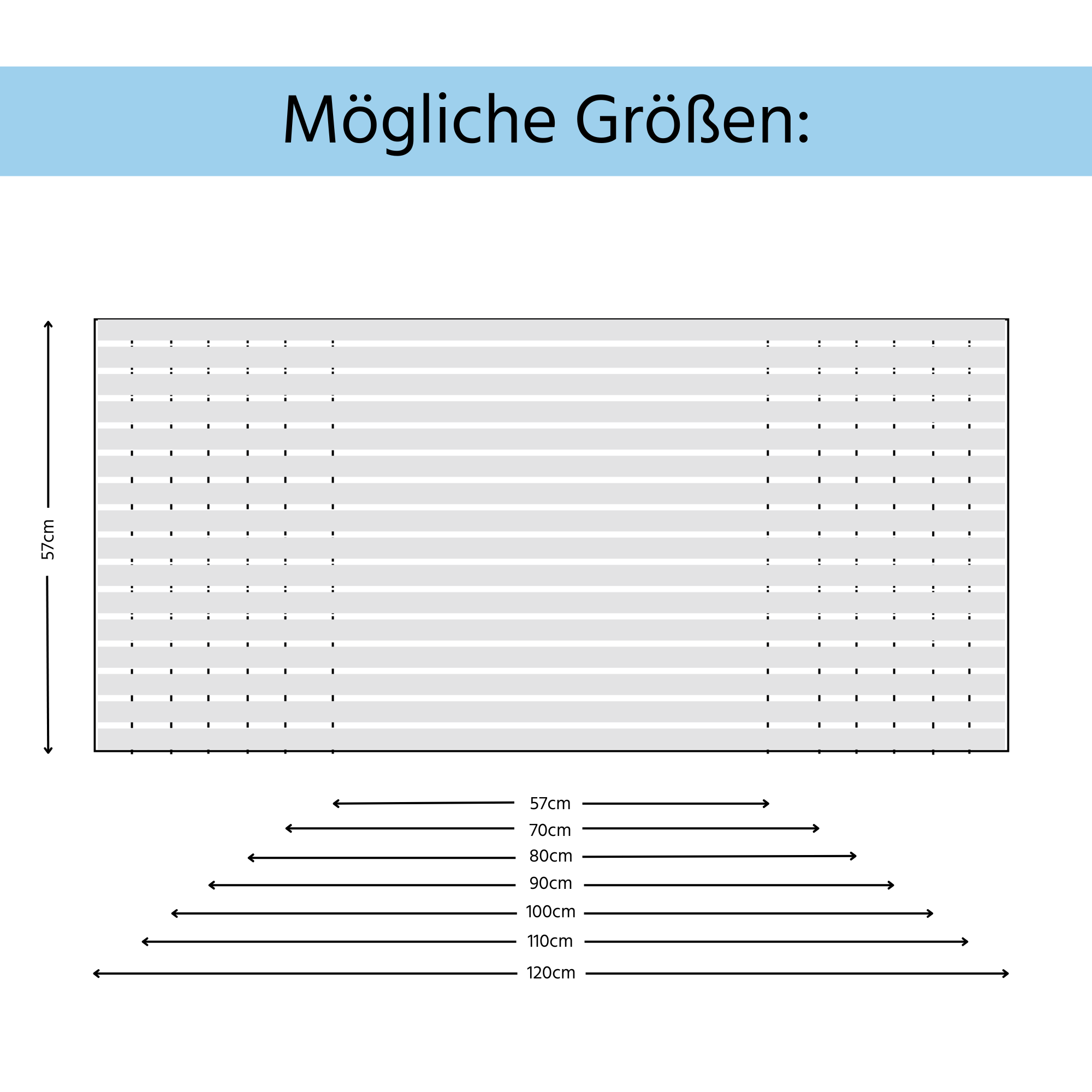 Fensterfolie Sichtschutz Streifen – Übersicht der verfügbaren Größen für Fenster