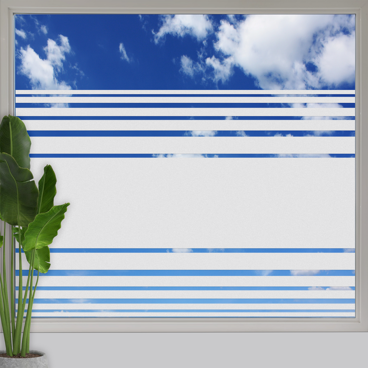 Fensterfolie Streifen Muster Glas