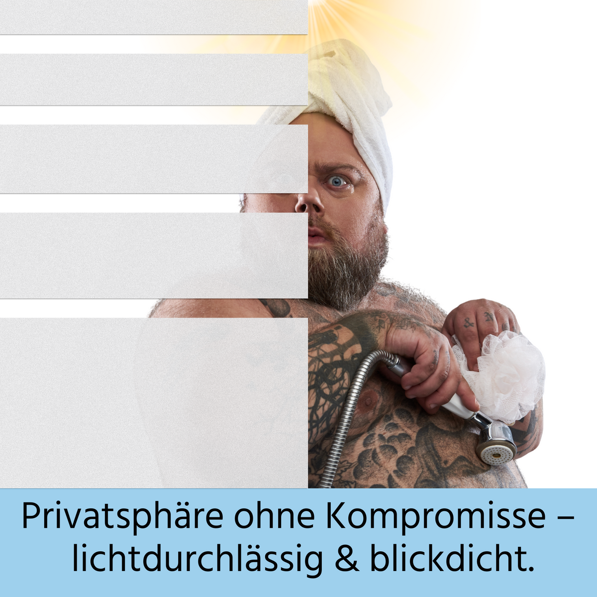 Privatsphäre-Vorhang, weiß, lichtdurchlässig und blickdicht.