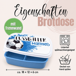 Eigenschaften der Brotdose mit Fußballer-Motiv und Namen
