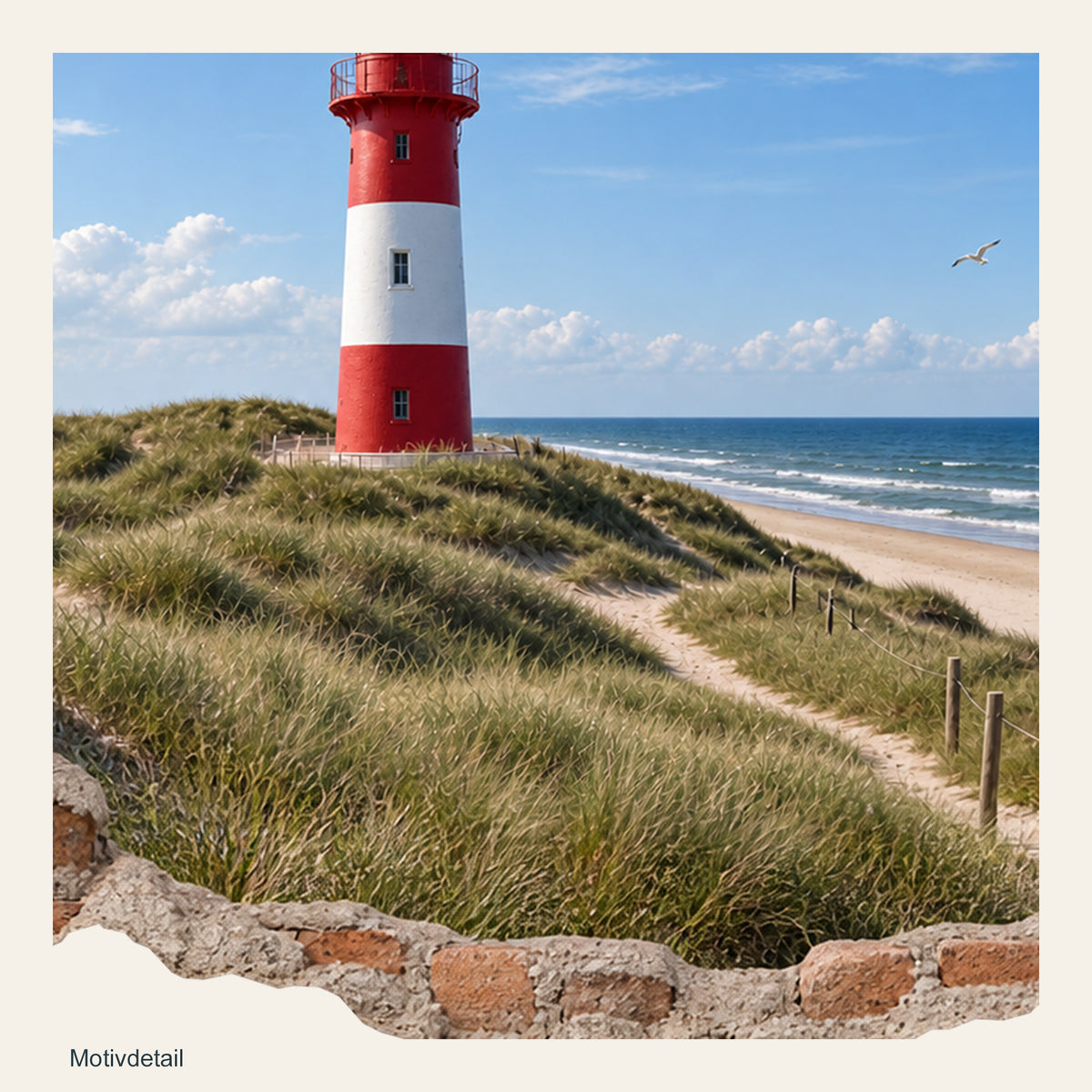 Wandtattoo Leuchtturm mit Wanddurchbruch-Effekt – Ansicht 3