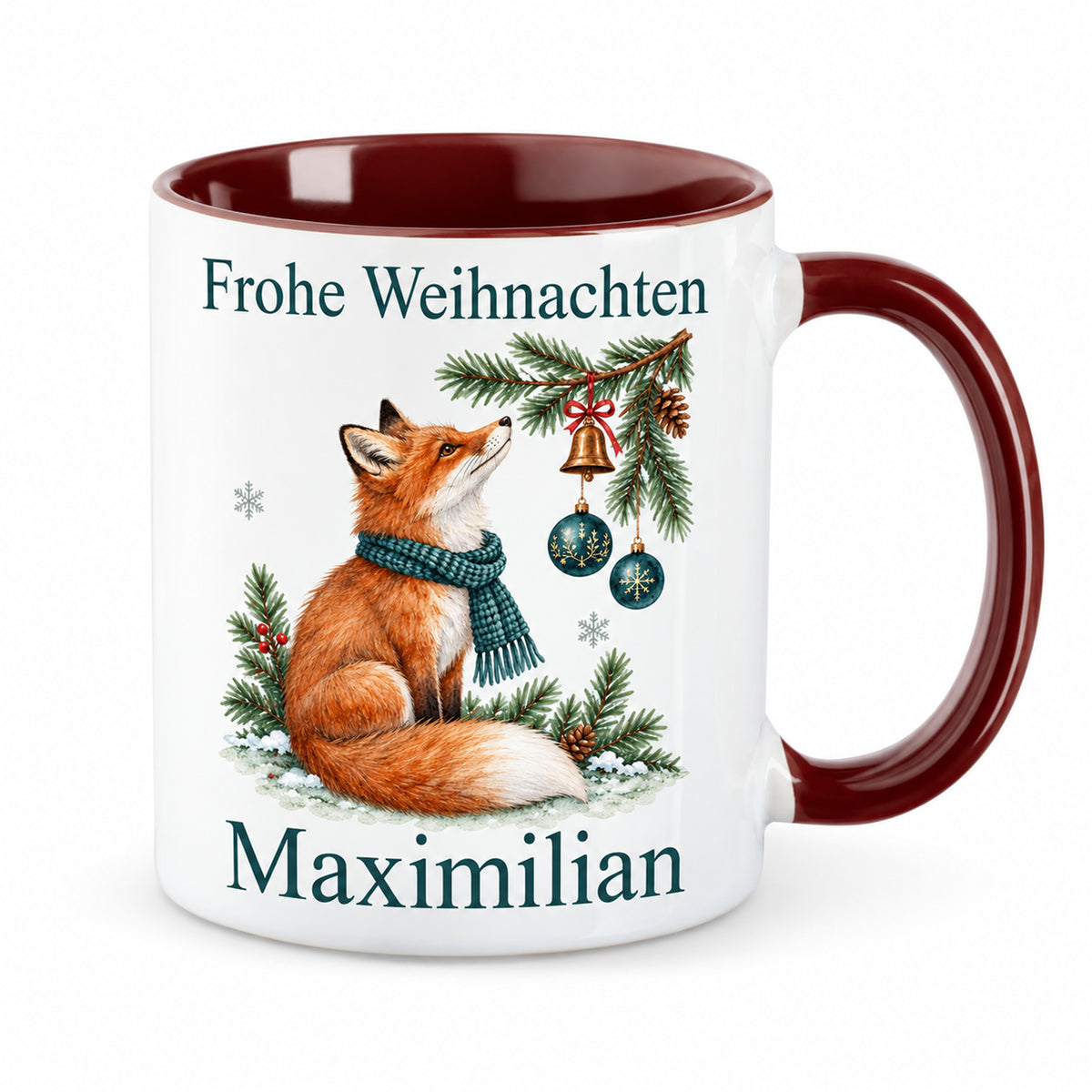 Fuchs – Hauptbild der personalisierten Weihnachtstasse