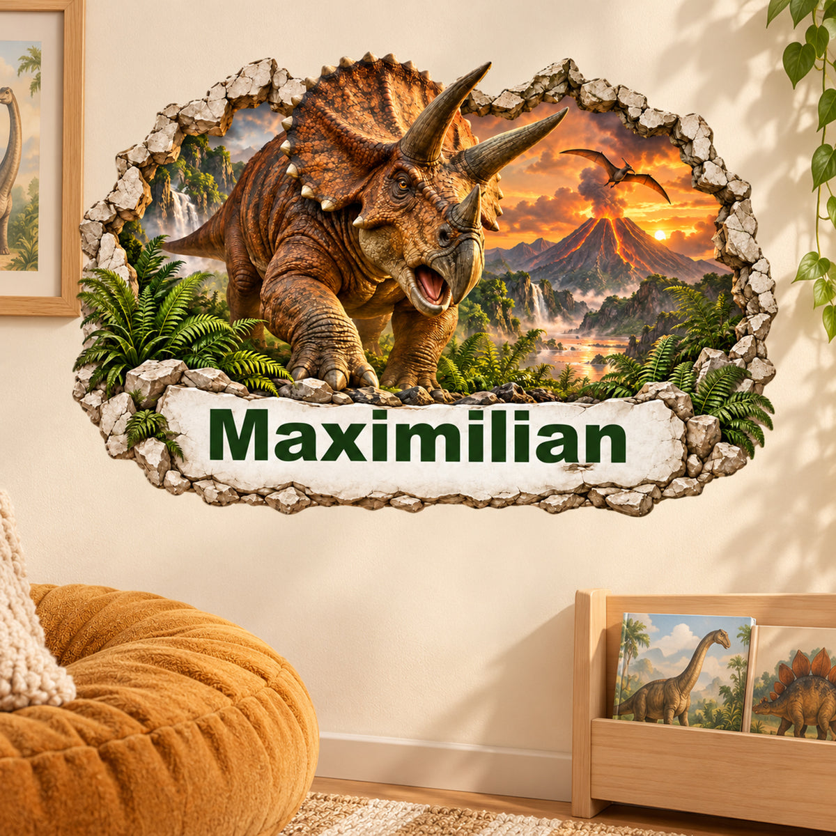 Dinosaurier-Wandtattoo Motiv 2 – Leseecke