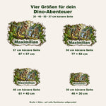 Dinosaurier-Wandtattoo Motiv 4 – Größenübersicht