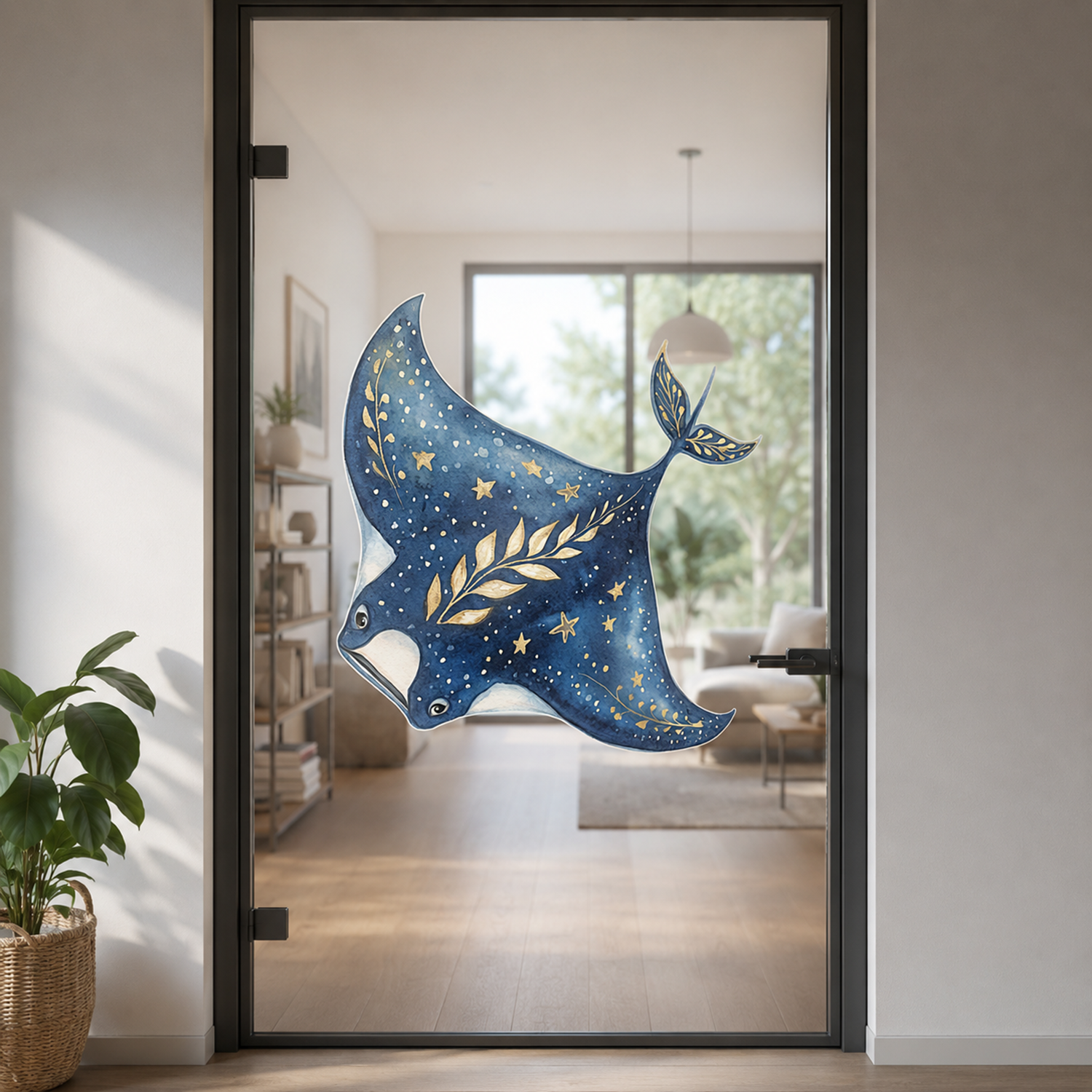 Fenstertattoo Manta Rochen