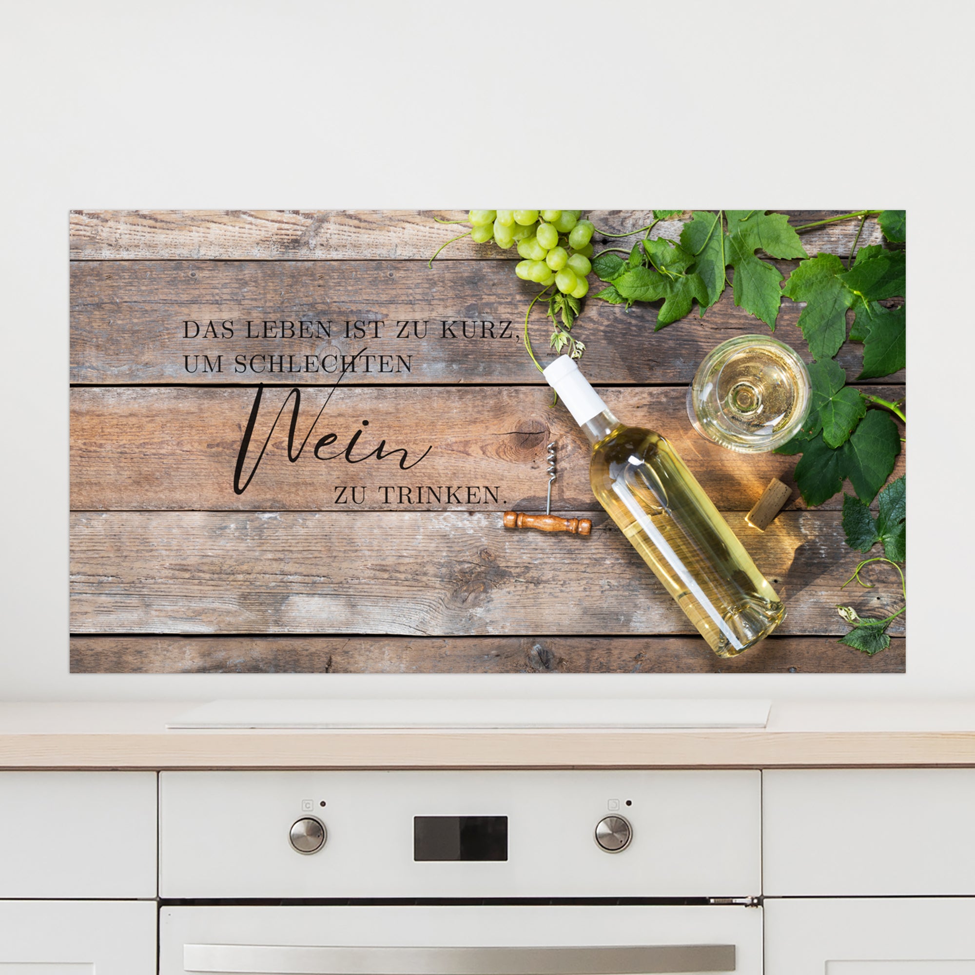 Spritzschutz Weinmotiv