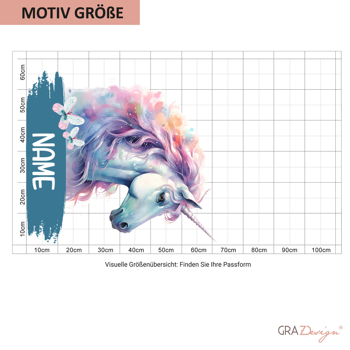 Wandtattoo Einhorn