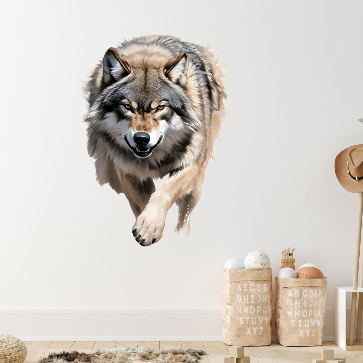 Wandtattoo Wolf