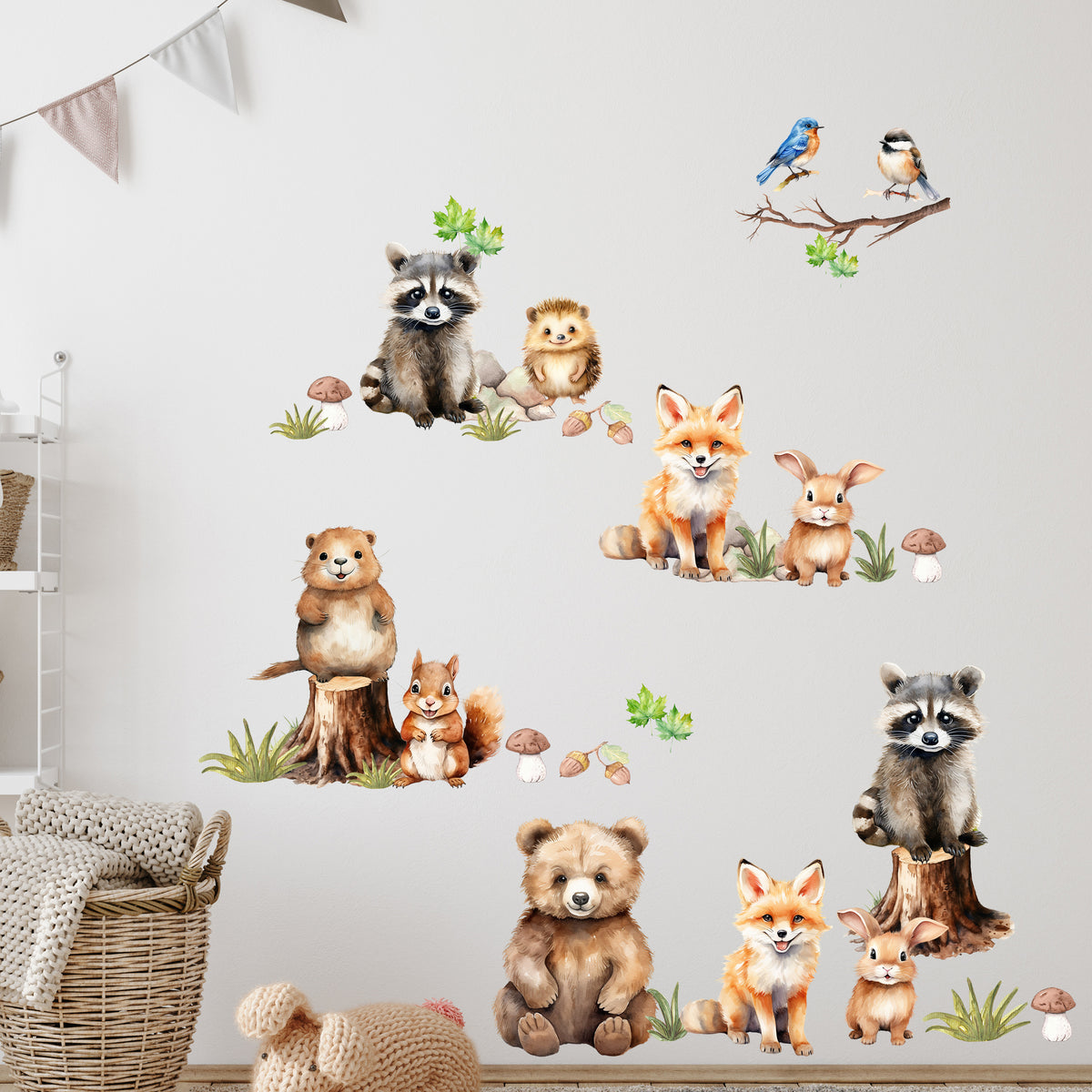 Wandtattoo Waldtiere