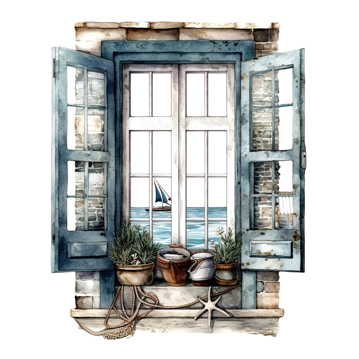 Wandtattoo Fensterblick