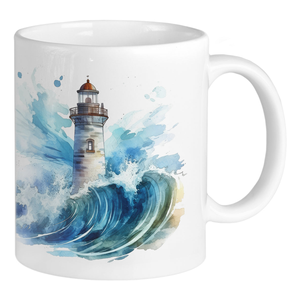 Tasse Leuchtturm - Wellenrauschen genießen