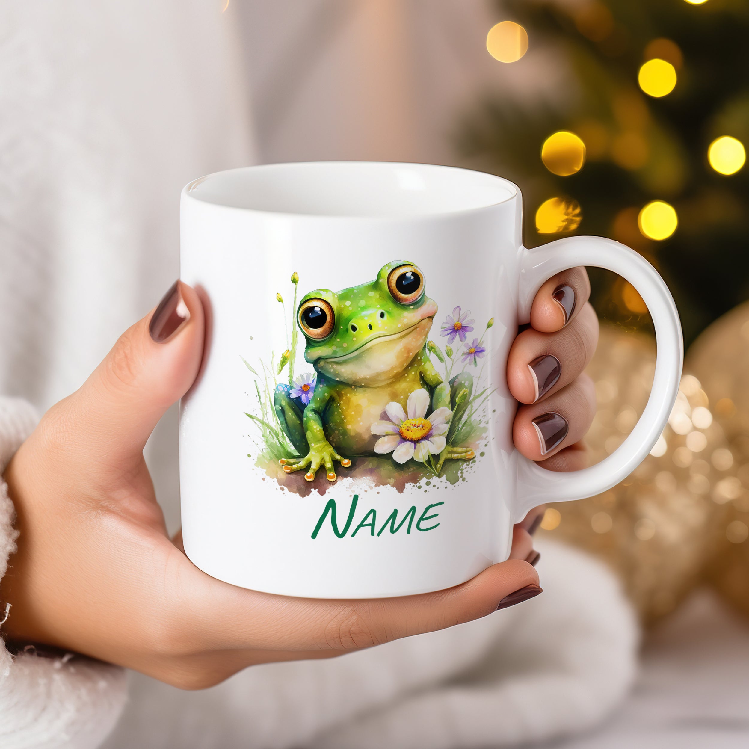 Tasse mit lustigem Frosch