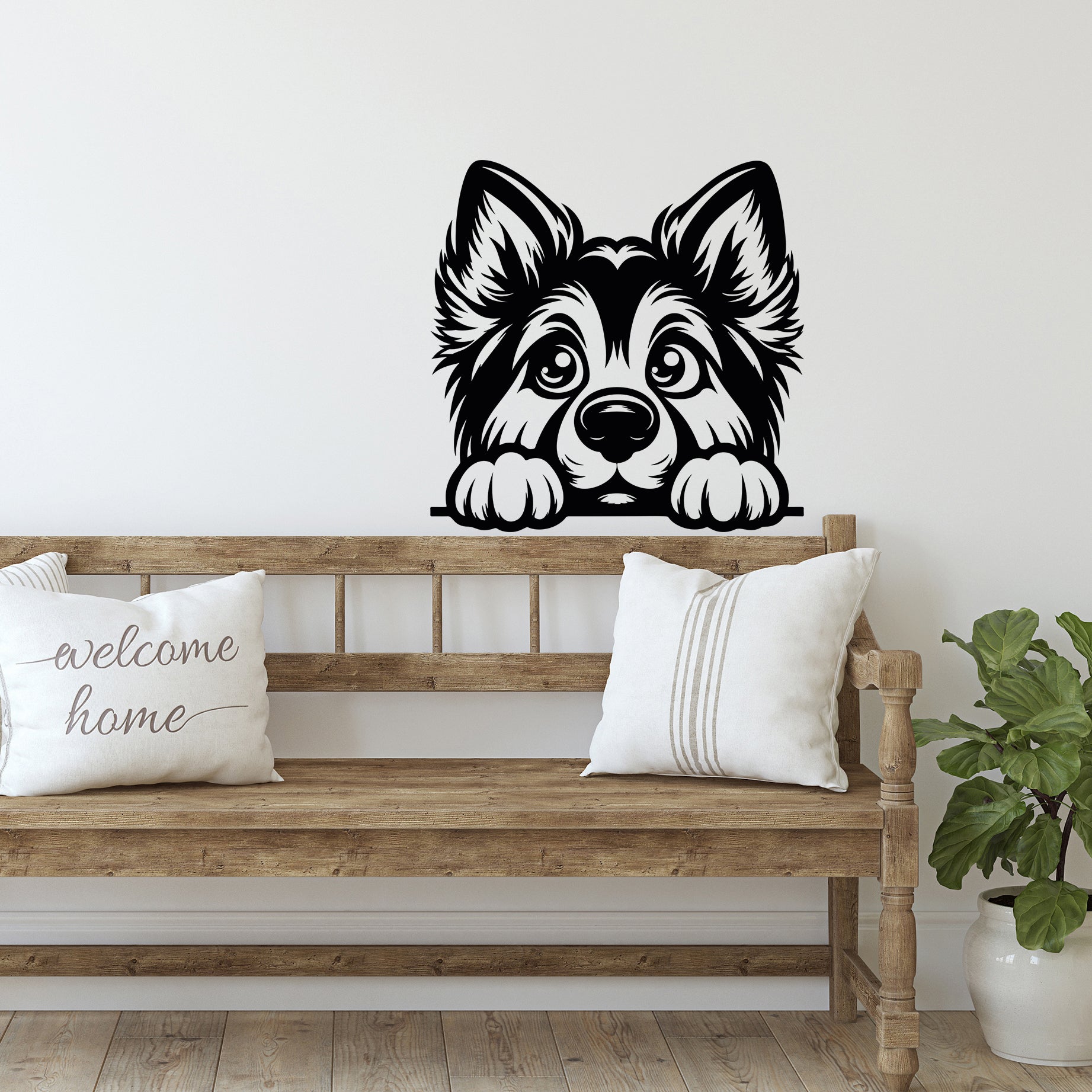 Wandtattoo Hundekopf