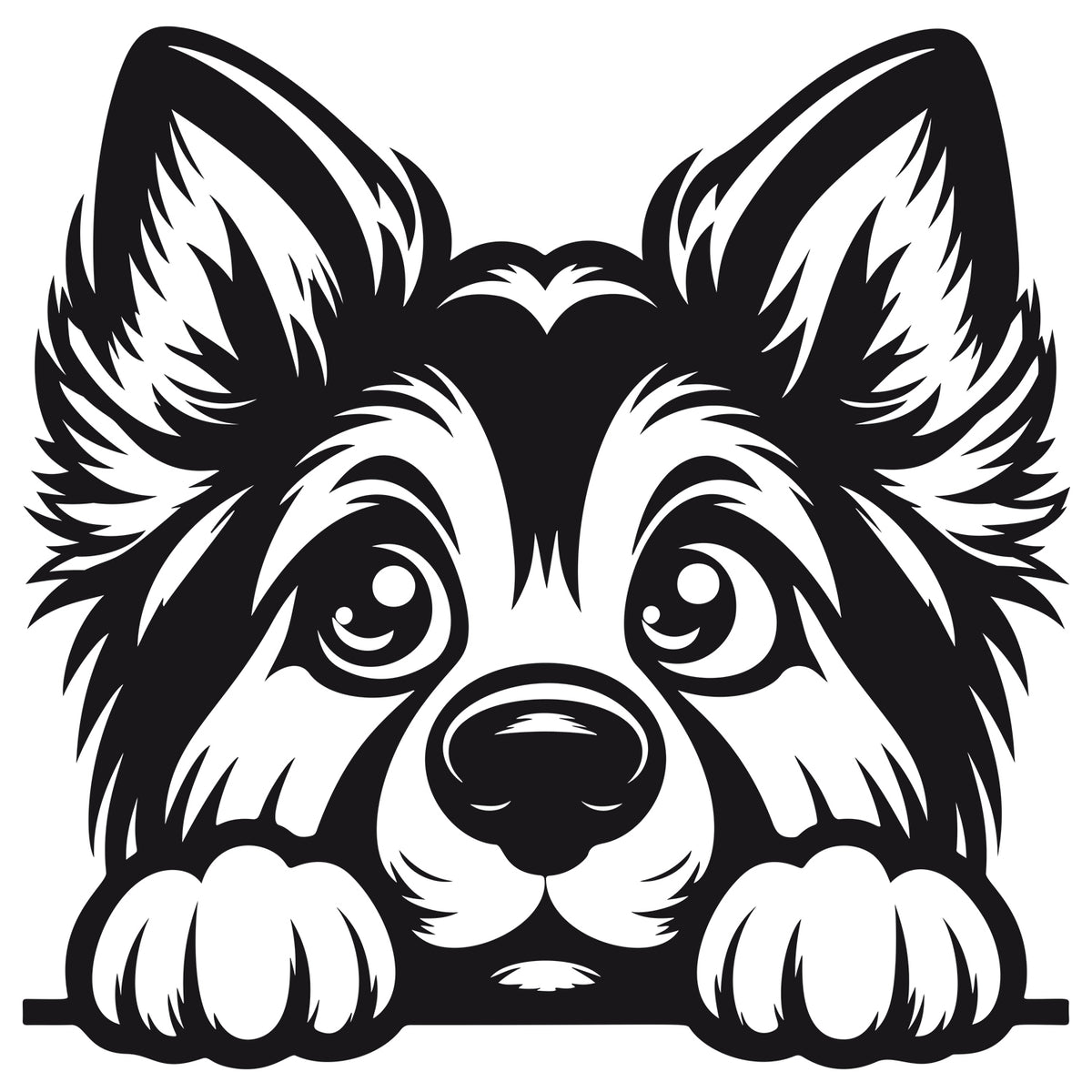 Wandtattoo Hundekopf