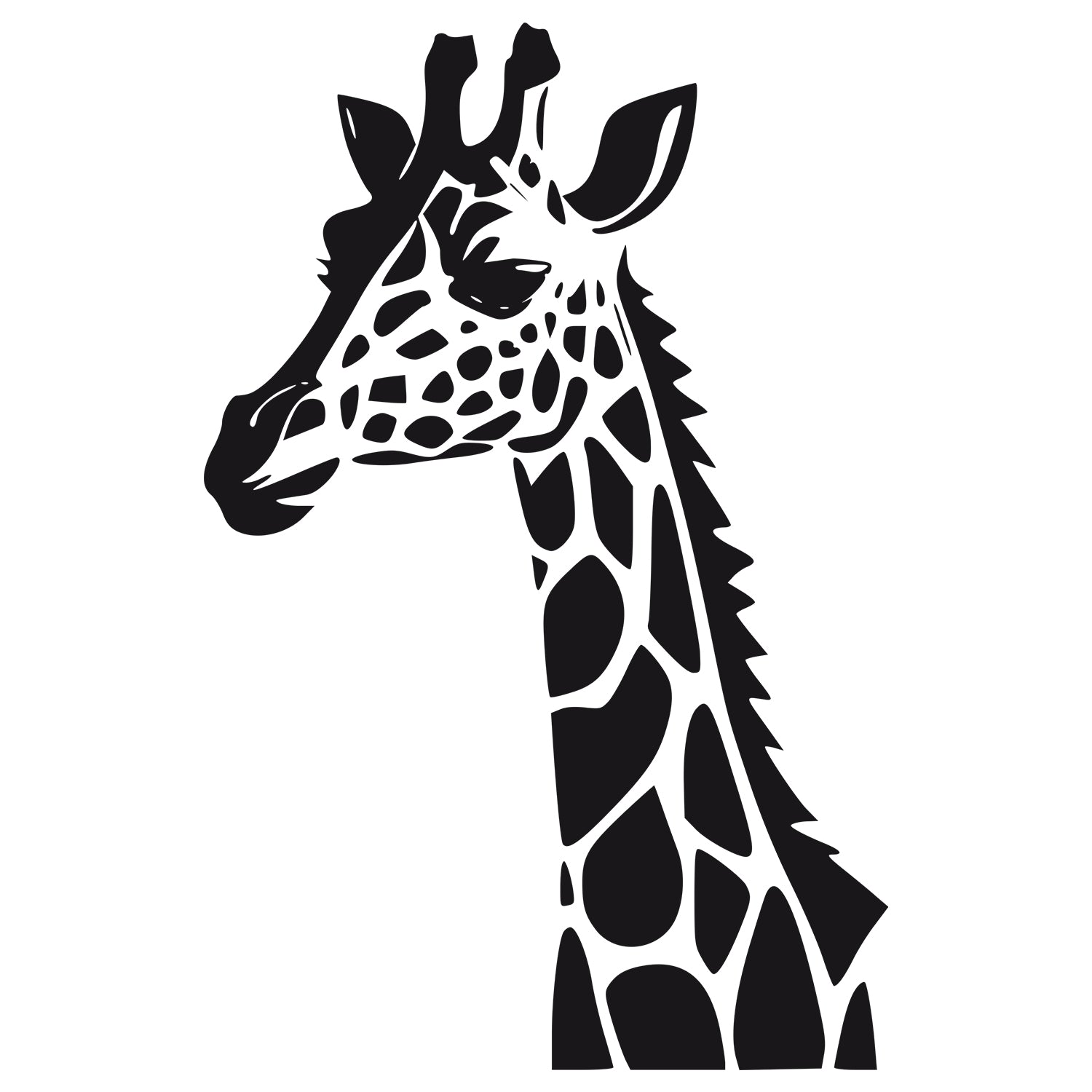 Wandtattoo Giraffe