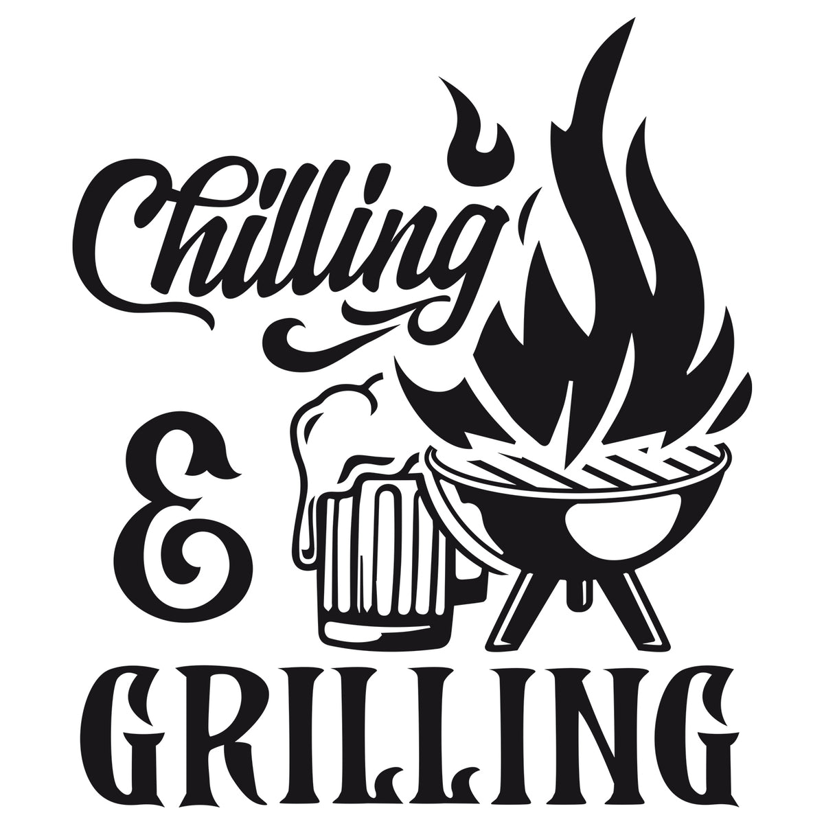 Wandtattoo Grill & Chill