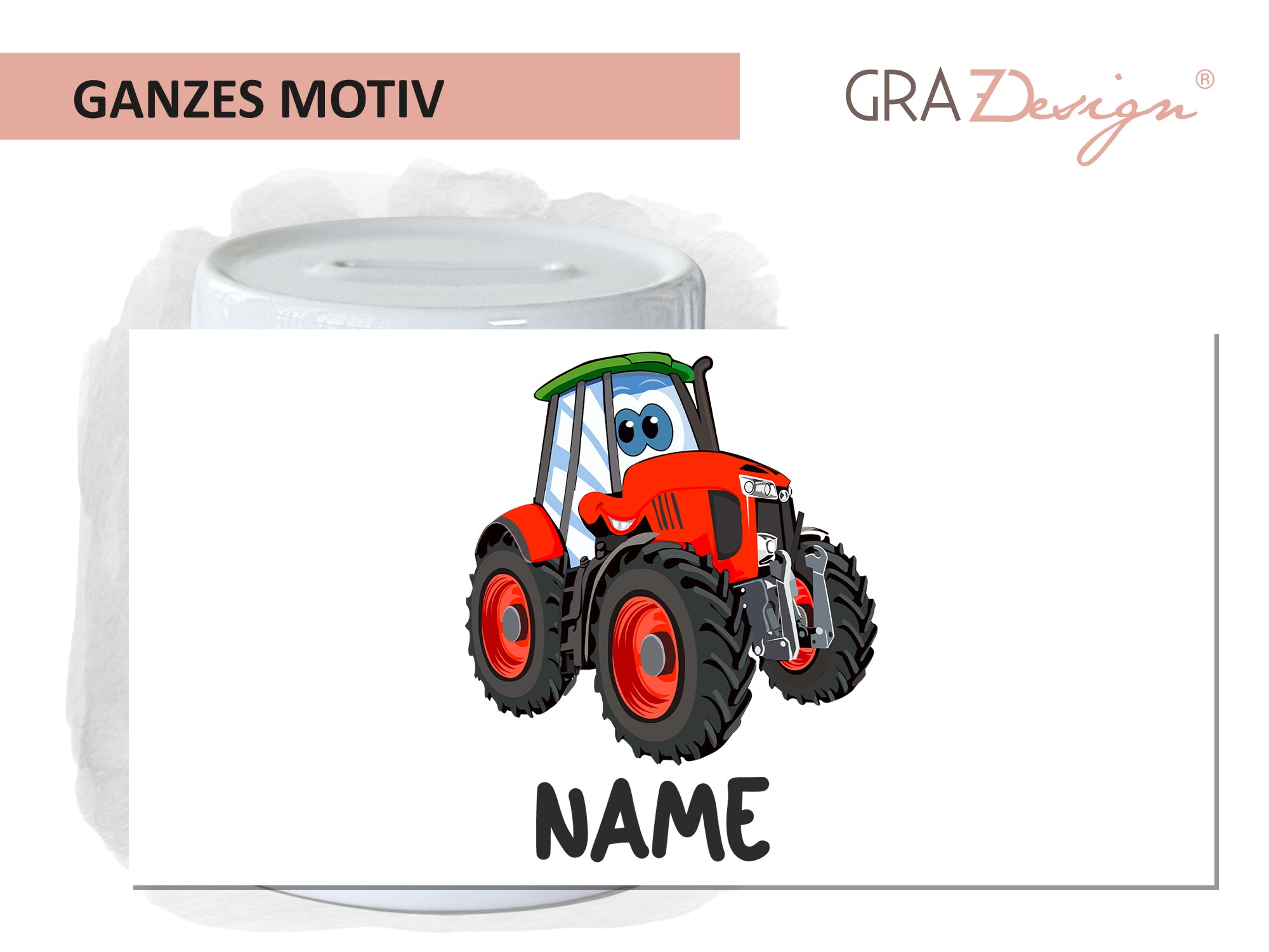 Spardose Traktor